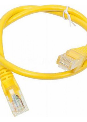 Патч-корд Lanmaster TWT-45-45-0.5-YL UTP RJ-45 вил.-вилка RJ-45 кат.5E 0.5м желтый ПВХ (уп.:1шт)