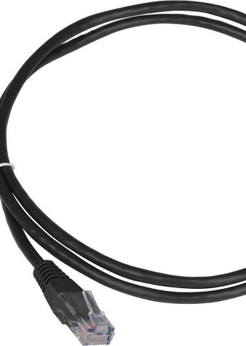 Патч-корд Lanmaster TWT-45-45-1.0-BK UTP RJ-45 вил.-вилка RJ-45 кат.5E 1м черный ПВХ (уп.:1шт)