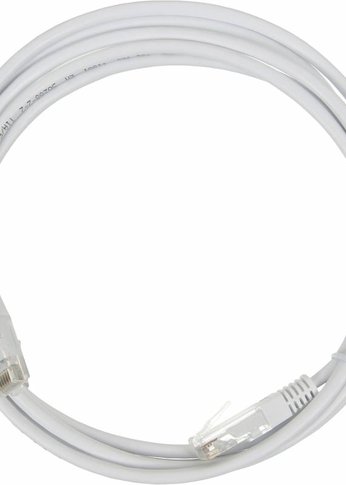 Патч-корд Lanmaster TWT-45-45-2.0-WH UTP RJ-45 вил.-вилка RJ-45 кат.5E 2м белый ПВХ (уп.:1шт)