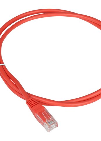 Патч-корд Lanmaster TWT-45-45-5.0-RD UTP RJ-45 вил.-вилка RJ-45 кат.5E 5м красный ПВХ (уп.:1шт)