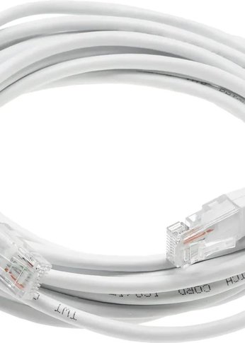 Патч-корд Lanmaster TWT-45-45-5.0-WH UTP RJ-45 вил.-вилка RJ-45 кат.5E 5м белый ПВХ (уп.:1шт)