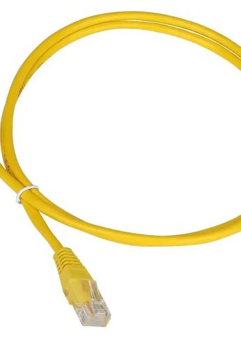 Патч-корд Lanmaster UTP TWT-45-45-5.0-YL RJ-45 вил.-вилка RJ-45 кат.5E 5м желтый ПВХ (уп.:1шт)