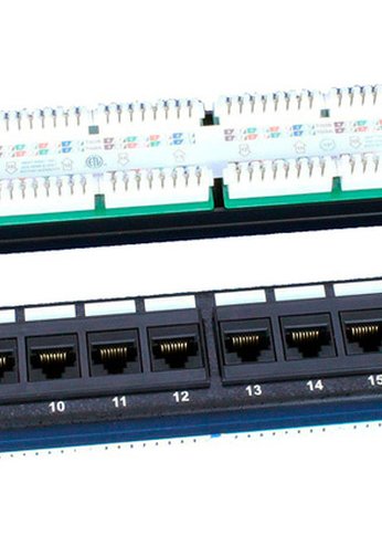 Патч-панель Hyperline PP3-19-24-8P8C-C5E-110D 19" 1U 24xRJ45 кат.5e UTP