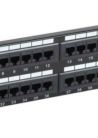 Патч-панель ITK PP48-2UC5EU-K05-G 19" 2U 48xRJ45 кат.6 UTP