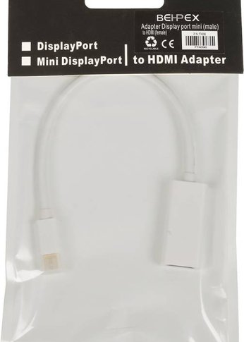 Переходник miniDisplayPort (m) HDMI (f) 0.2м белый