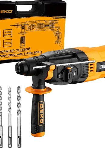 Перфоратор Deko DKH850W патрон:SDS-plus уд.:3Дж 850Вт (кейс в комплекте)