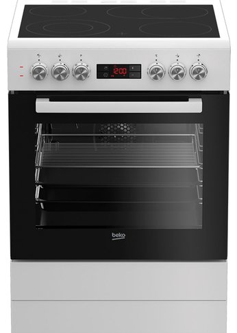 Плита электрическая Beko FSM67320GWS белый стеклокерамика