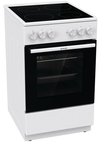 Плита электрическая Gorenje Essential GEC5A41WG белый/черный стеклокерамика