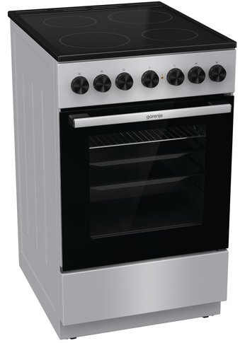 Плита электрическая Gorenje GEC5B41SG серый стеклокерамика (без крышки)