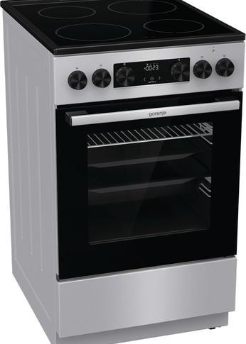 Плита электрическая Gorenje GEC5C41SG серый стеклокерамика (без крышки)