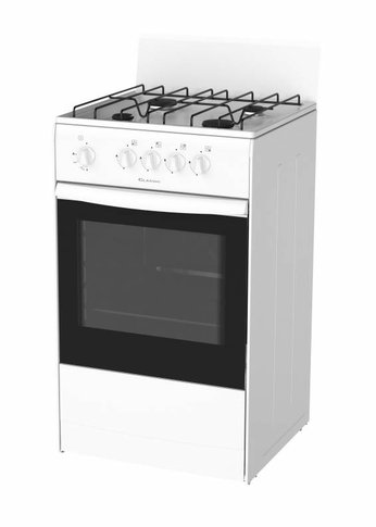 Плита газовая Darina S4 GM 441 101 W белый (без крышки) реш.сталь
