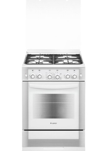 Плита газовая GEFEST ПГ 6300-02 0040 белый стек.крышка реш.чугун