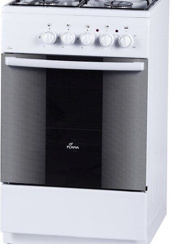Плита комбинированная Flama RK 23-105 W белый (без крышки) реш.сталь
