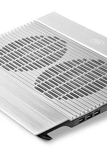 Подставка для ноутбука Deepcool N8 17"380x278x55мм 25дБ 4xUSB 2x 140ммFAN 1244г алюминий серебристый