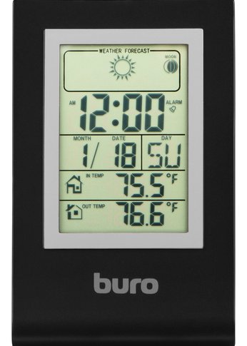 Погодная станция Buro H117AB серебристый/черный
