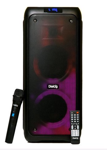 Портативная акустика Dialog Oscar AO-200 45WRMS, Караоке с беспр. микр., BT+FM+USB+SD+LED