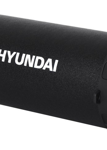 Портативная акустика Hyundai H-PAC220 черный/голубой 10W 1.0 BT/3.5Jack/USB