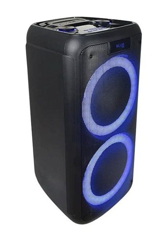 Портативная акустика Perfeo (PF_B4915) ПАС (PARTY MAKER 100) BT, EQ, MP3 USB/TF, AUX, FM, 2x6.35, TWS, LED, пульт д/у, 2 б/п мик