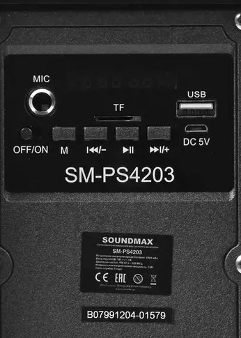 Портативная акустика Soundmax SM-PS4203 (черный)