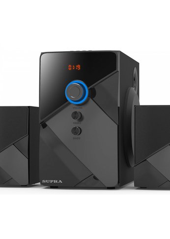 Портативная акустика Supra SMB-290 черный, тип 2.1, 60Вт FM USB BT SD