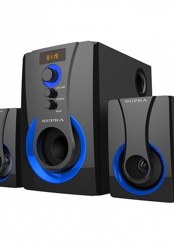Портативная акустика Supra SMB-310 черный, тип 2.1, 60Вт FM USB BT SD