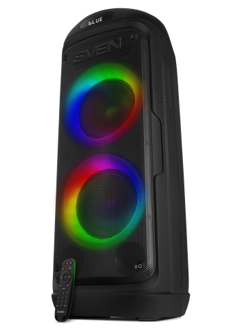 Портативная акустика Sven АС PS-770, черный (100 Вт, TWS, Bluetooth, FM, USB, microSD, LED-дисплей, 4400мА*ч)