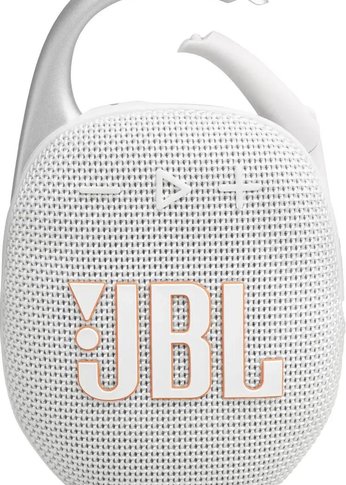 Портативная колонка JBL Clip 5 белый 7W Mono BT 1400mAh