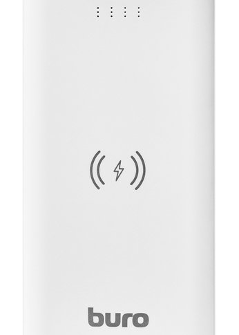 Портативный аккумулятор Buro BPW10E 10000mAh 2A 2xUSB беспроводная зарядка белый (BPW10E10PWT)