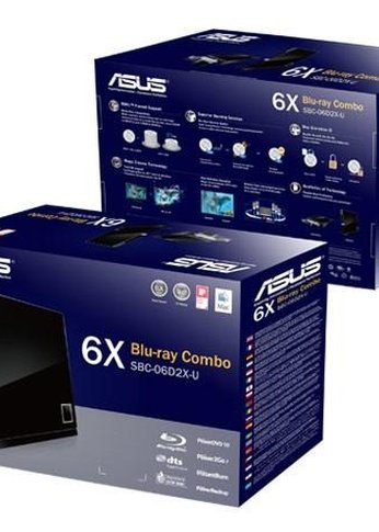 Привод Blu-Ray Asus SBC-06D2X-U/BLK/G/AS черный USB slim внешний RTL