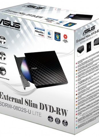 Привод DVD-RW Asus SDRW-08D2S-U LITE/WHT/G/AS белый USB внешний RTL