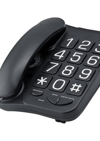 Проводной телефон teXet TX 201 черный