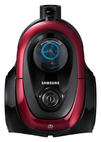 Пылесос Samsung VC18M21A0S1/EV контейнер, 1800 Вт, чёрный/красный