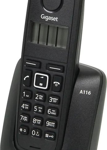 Р/Телефон Dect Gigaset A116 RUS черный АОН