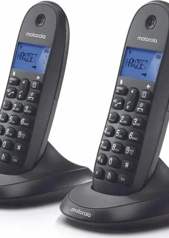 Р/Телефон Dect Motorola C1002LB+ черный (труб. в компл.:2шт)