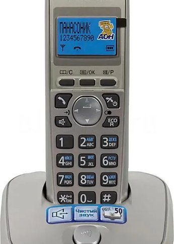 Р/Телефон Dect Panasonic KX-TG2511RUN платиновый/черный АОН