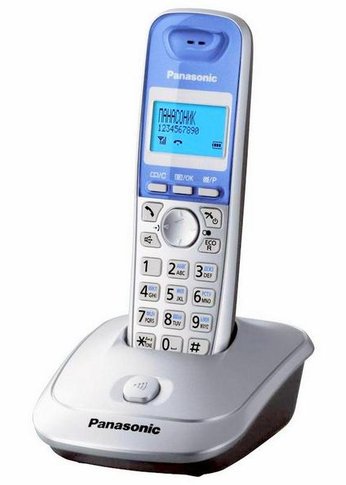 Р/Телефон Dect Panasonic KX-TG2511RUS серебристый/голубой АОН