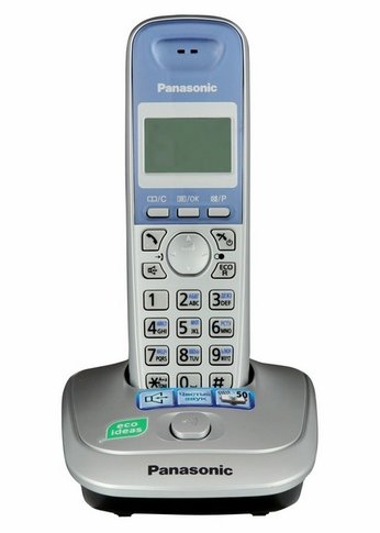 Р/Телефон Dect Panasonic KX-TG2511RUS серебристый/голубой АОН