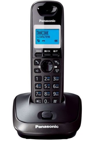 Р/Телефон Dect Panasonic KX-TG2511RUT темно-серый металлик/черный АОН