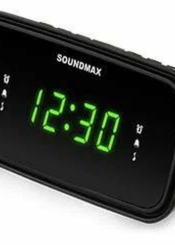 Радиобудильник Soundmax SM-1588 (черный c зелёным)