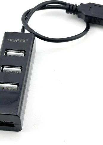 Разветвитель USB 2.0 BPH-1906 4порт. черный