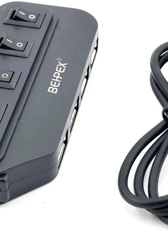 Разветвитель USB 2.0 BPH-1907 4порт. черный