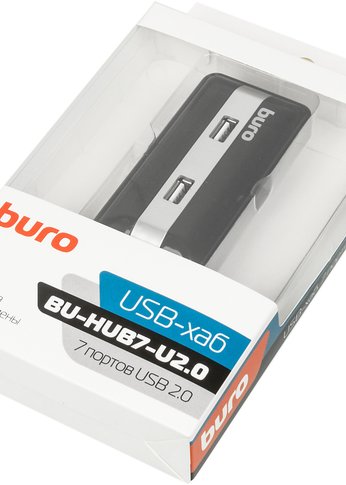 Разветвитель USB 2.0 Buro BU-HUB7-U2.0 7порт. черный