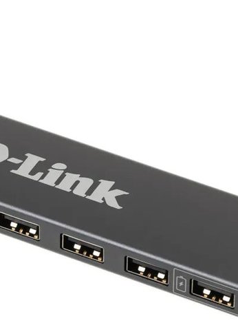 Разветвитель USB 2.0 D-Link DUB-H7 7порт. черный (DUB-H7/E1A)