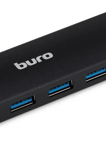 Разветвитель USB 3.0 Buro BU-HUB4-0.5-U3.0 4порт. черный