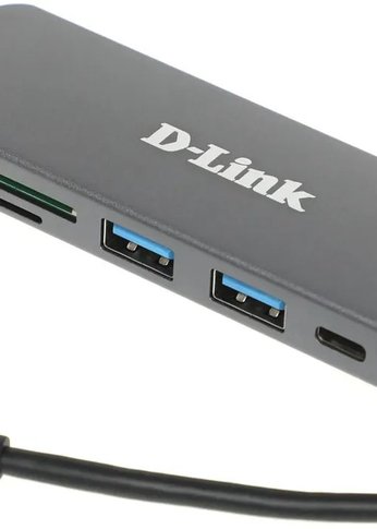 Разветвитель USB 3.0 D-Link DUB-1325/A2A 2порт. серый
