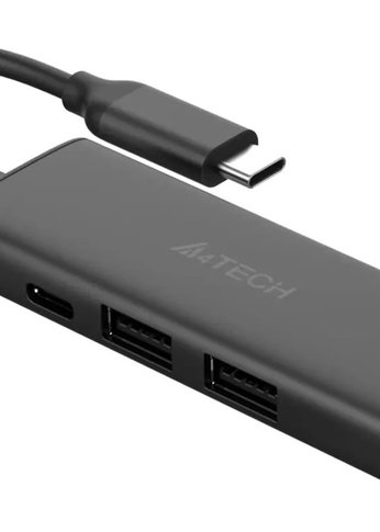 Разветвитель USB-C A4Tech DST-40C 2порт. серый