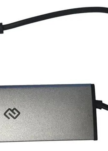 Разветвитель USB-C Digma HUB-4U2.0-UC-DS 4порт. серебристый