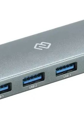 Разветвитель USB-C Digma HUB-4U3.0-UC-G 4порт. серый