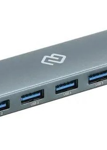 Разветвитель USB-C Digma HUB-7U3.0-UC-G 7порт. серый