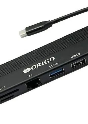 Разветвитель USB-C Origo OU3350SNPD 3порт. черный (OU3350SNPD/A1A)